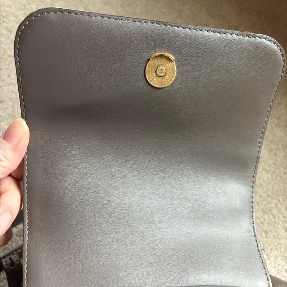 Tory Burch Willa Leather Backpack-Volcanic Stone Taupe Gray Brown - Picture 7 of 8